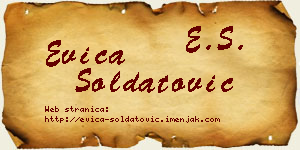 Evica Soldatović vizit kartica
